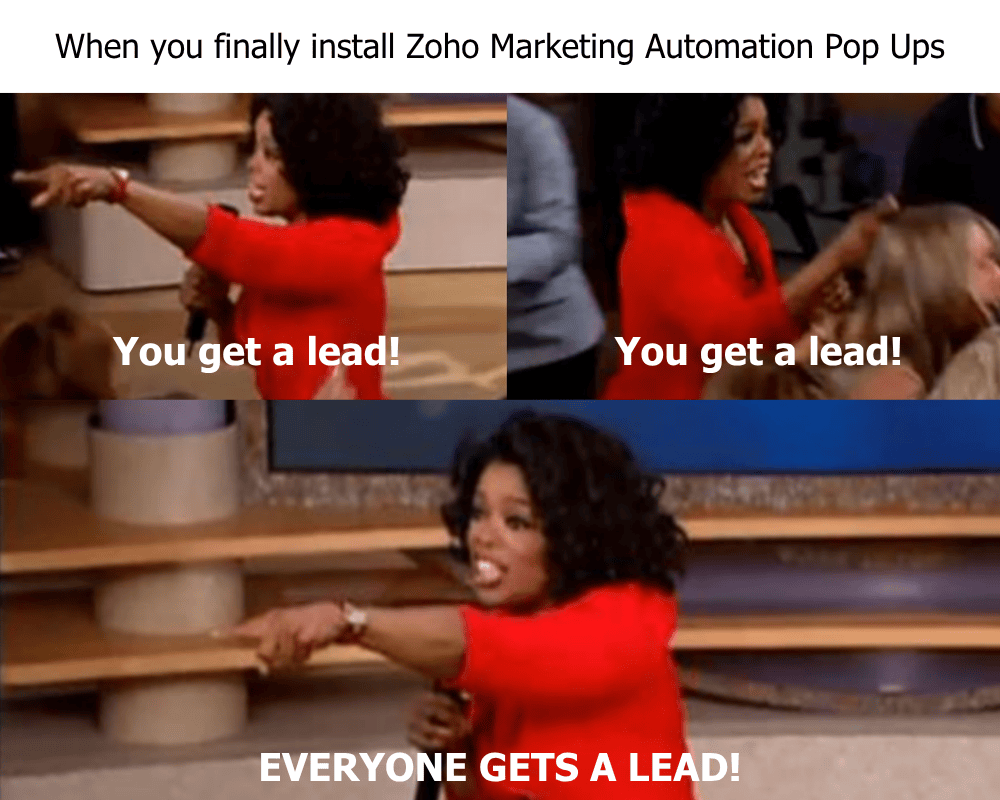 Zoho Marketing Automation Pop Ups for Email Capture